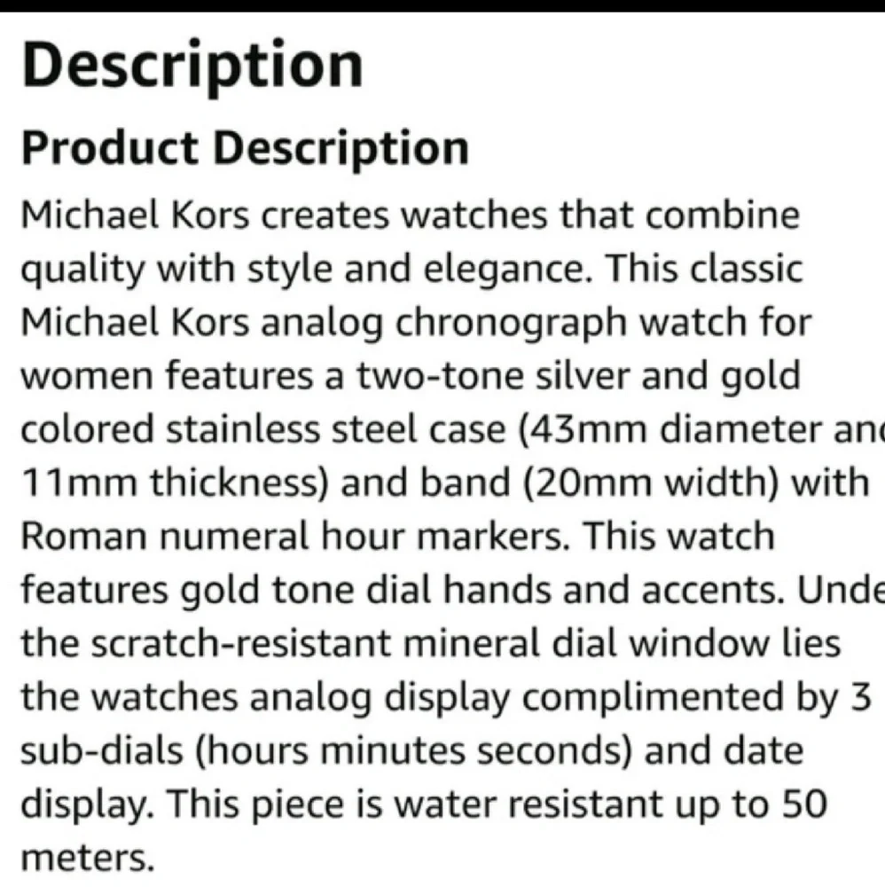 Michael Kors Y2K‎ Silver and Gold Mixed Metal Watch